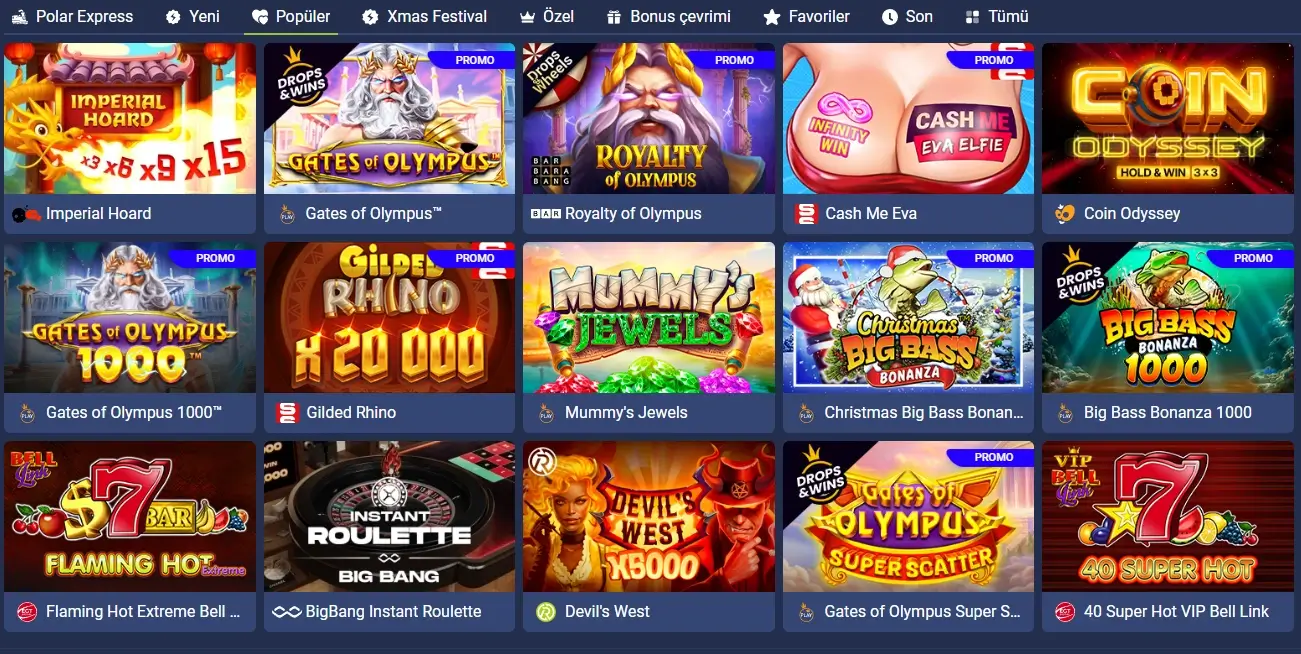 1xBet slot oyunları