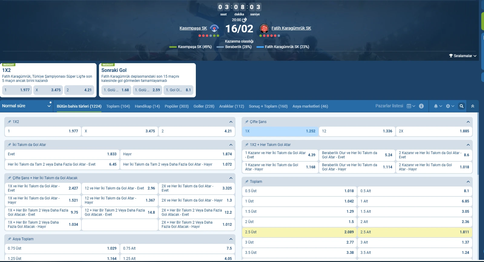 Türkiye basketbol süper ligi oranları